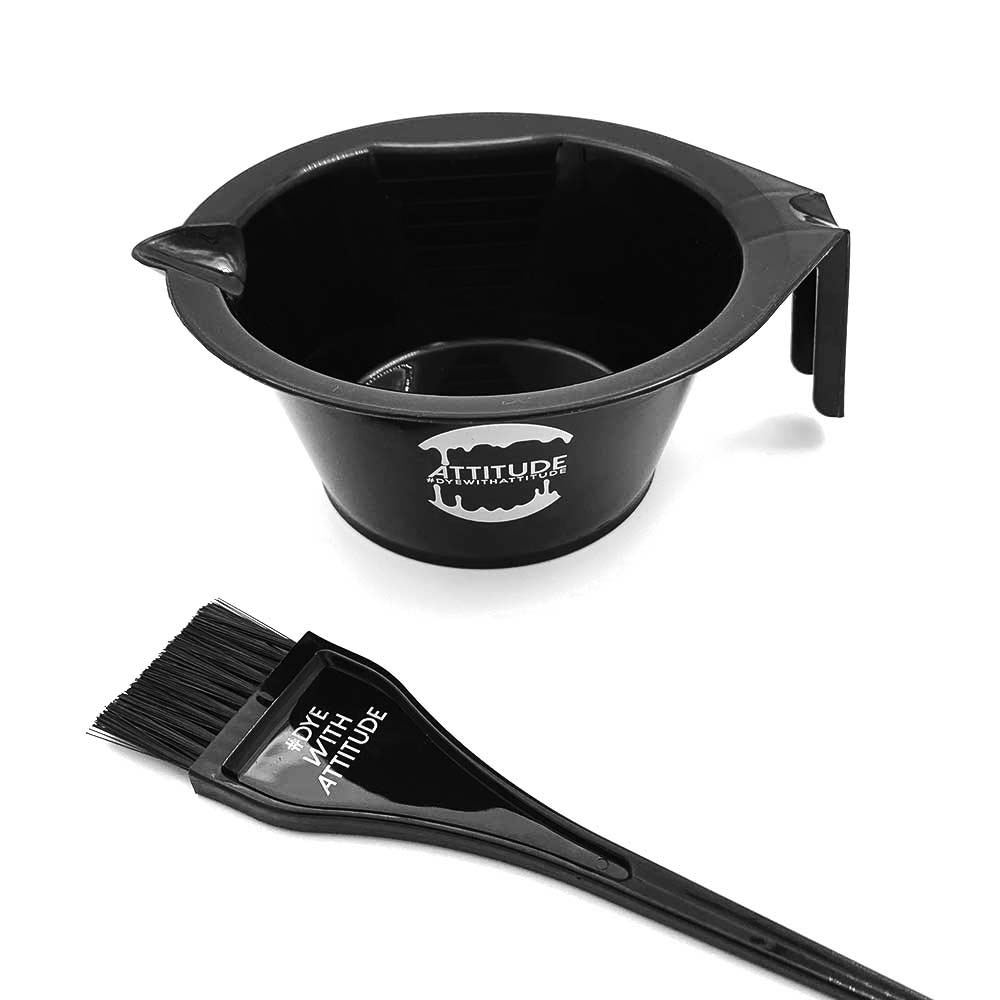 Attitude Hair Dye - Musthave Hair dye starter kit - Brush + Bowl + Gloves - Black